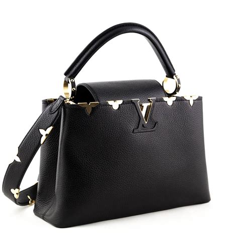 louis vuitton black capucine bag